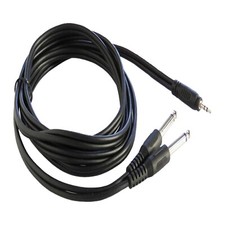 3.5mm Male Stereo Speaker Cable to 8ft Dual 1/4 Inch Male Mono Audio Cable Cord