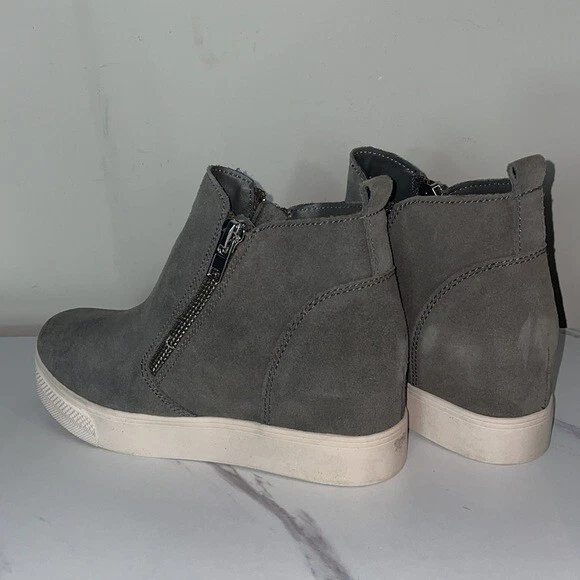 NUEVO Steve Madden Mujer’s Wedgie Cuña Oculta Zapatilla Gris Gamuza 8.5 Foto 3 de 4