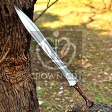 Hand Forged Greek Xiphos Carbon steel Gladius Viking Short Sword, Hunting Tactic