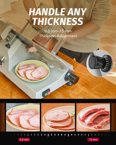 WILPREP Commercial Meat Slicer 10/12" Electric Deli Food Cheese Cutter Processor - Picture 7 of 16