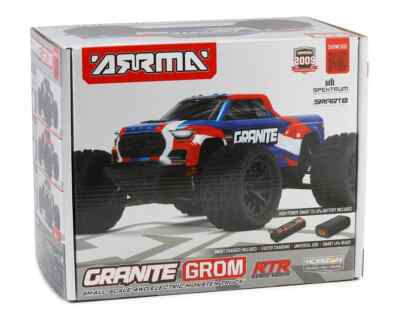 Arrma Granite Grom MEGA 4WD 380 Brushed 1/18 Monster Truck RTR (Blue) w/SLT2
