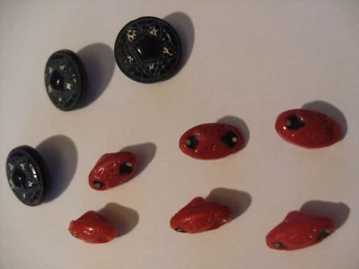 petit lot de boutons en porcelaine -- - Photo 1/4