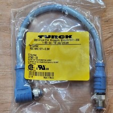 TURCK RSC-WKC-577-0.3M NETWORK STATION CORDSET W/ MALE/FEMALE ENDS, New