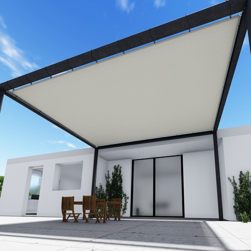 9' Sun Shade Sail Straight Edge Waterproof UV Garden Patio Yard Canopy Cover - Picture 12 of 49