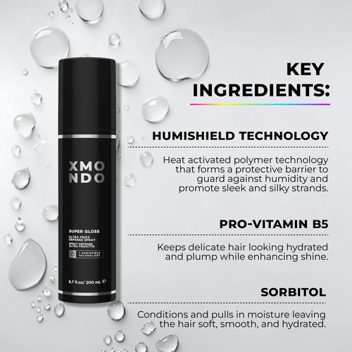 Hair Super Gloss Ultra Frizz Defense Spray, Advanced Vegan Anti-Frizz Treatment - Picture 4 of 12