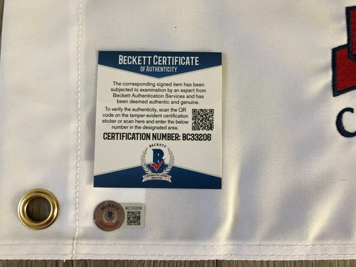 RORY MCILROY SIGNED AUTHENTIC 2011 US OPEN GOLF PIN FLAG & BECKETT BAS COA - Picture 2 of 2