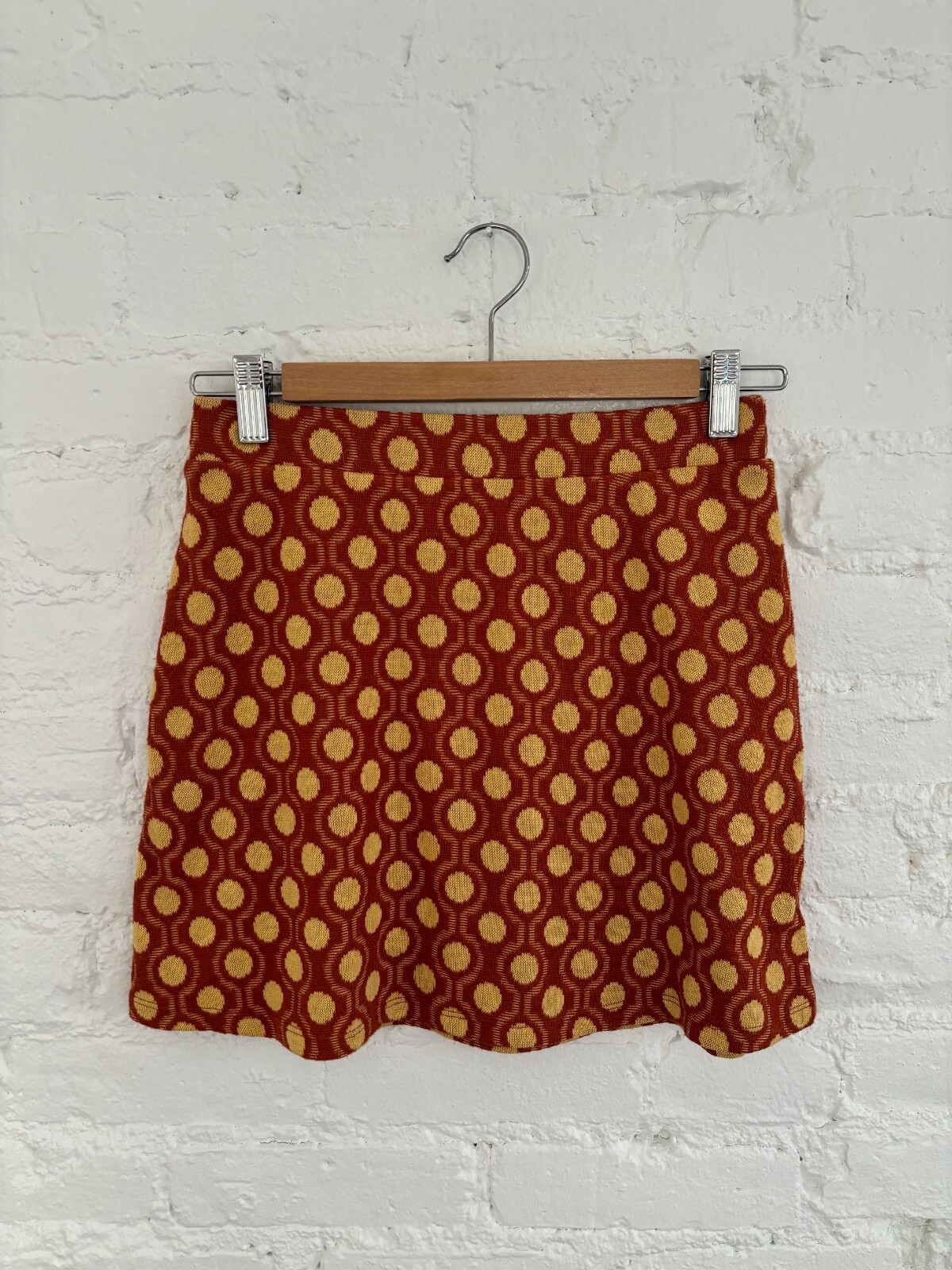 zara patterned 70's style dot patterned mini skir… - image 1