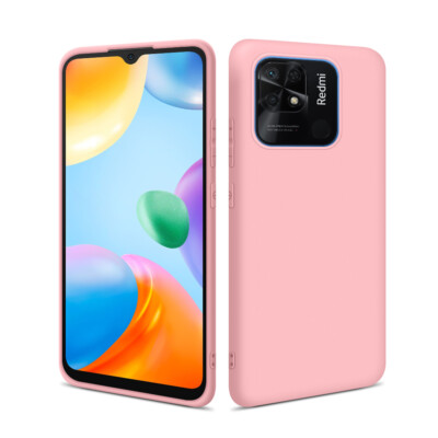 HSP Handy Hülle für Xiaomi Redmi 10C | Rosa Silikon Schutz Case Cover TPU Exakt