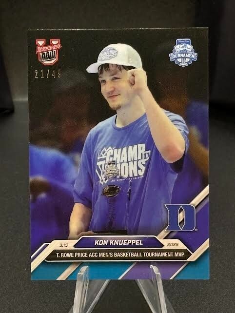 Kon Knueppel Duke 2024-25 Bowman U NOW Basketball Card 86 Blue Parallel 21/49