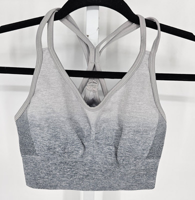 active Life Womens Sz M High Impact Sports Bra Racerback Gray Ombre