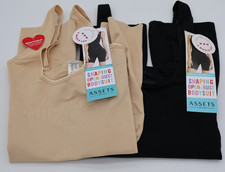 Women's Assets Spanx Shaping Open-Bust Bodysuit Size Medium Tan and Black NWT