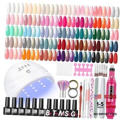 53pcs Gel Nail Polish Kit with U V 35pc All Seasons Colors ( collection 1)
