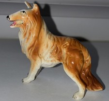VINTAGE CERAMIC COLLIE DOG ORNAMENT HOME DECOR