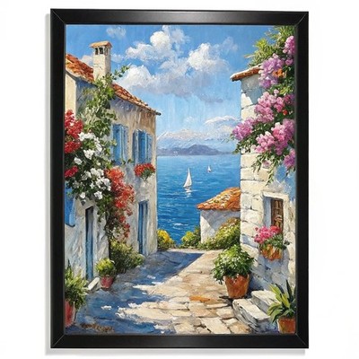 Schöne Stadt Meerblick Wand Poster 3 Kunstdruck Dekor Farbe Premium Feature Geschenk