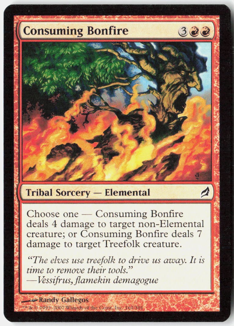 Magic - Consuming Bonfire Lorwyn [LRW - 161] NM Common