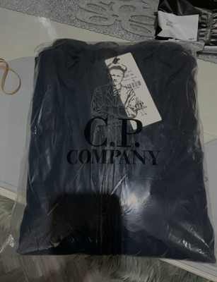 C.P. Company Men s Hooded Full Zip Goggle Jacket Black Size L C.P. Shell