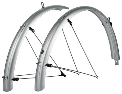 SKS Bluemels Basic 28 Schutzblech-Set - silber 55 mm breit für 28 Fahrräder g...