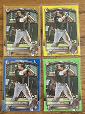 slade caldwell Bowman 1st  Lot Gold Yellow Blue Neon Green