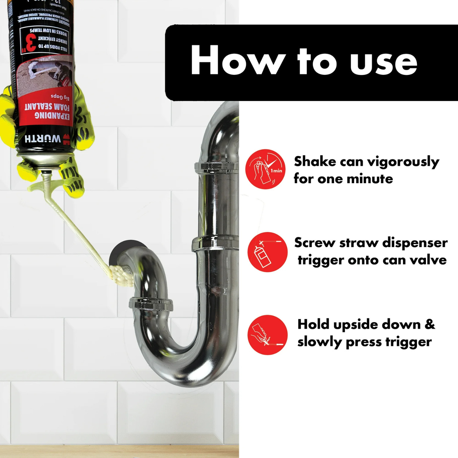 (2 Pack) Big Gaps Expanding Insulating Spray Foam Sealant, up to 3-in, 12oz Can