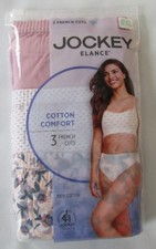 Jockey Elance 100 Cotton French Cut Underwear - Women's Size 8 - 3 Pack - New