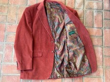 VTG LAUREN Ralph Lauren Corduroy Sport Coat Blazer Jacket Stunning Paisley Lined