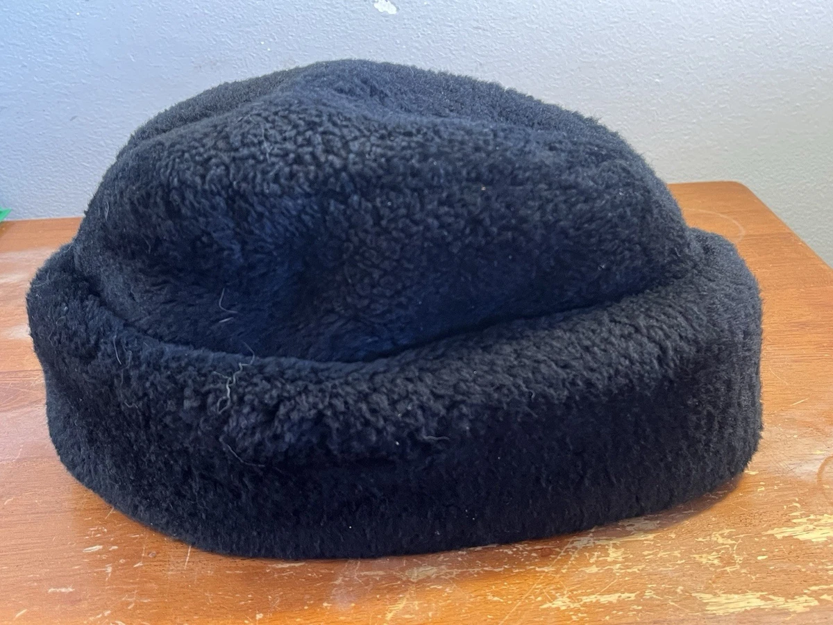 60’s Saks Fifth AveSheepskin Russian Cossack mod shaggy hat black OS Vintage Black Faux Fur Russian Style Hat. Cossack Furry Hat  main image 4