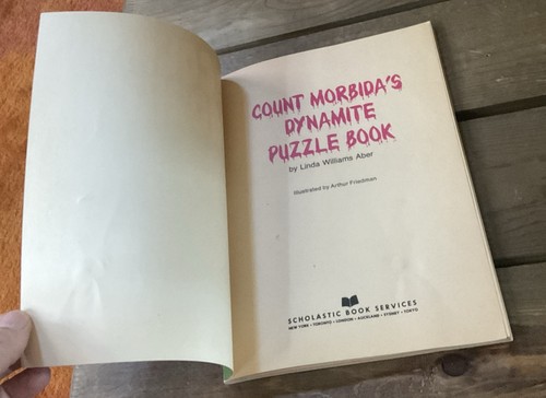 Count Morbida’s Dynamite Puzzle Book Vampire 1977 Scholastic - 1 Page Pencilled - Foto 3 di 4