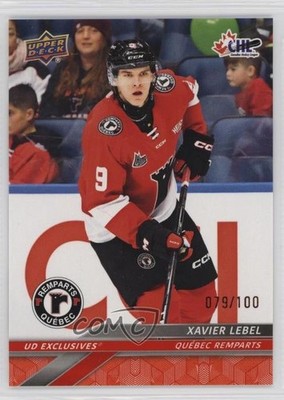 2024-25 Upper Deck CHL Exclusives 79/100 Xavier Lebel #192 e0y
