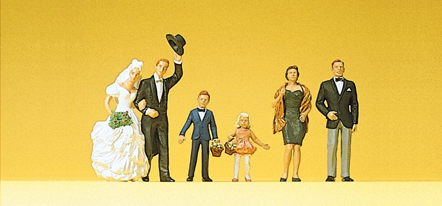 Preiser 10339 Bride, Groom & Guests HO Gauge Figures