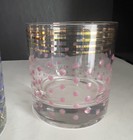 MCM Federal Glass Polka Dot Low Ball Glasses Gold Trim 8 Oz Set of 4 — photo 6