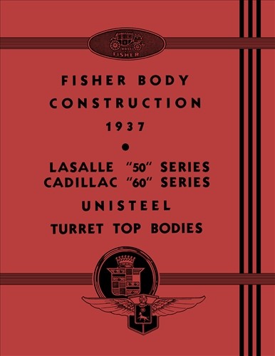 1937 Nur Lasalle 50 Cadillac 60 Serie Body Shop Manuell Fisher Reparatur Service-image