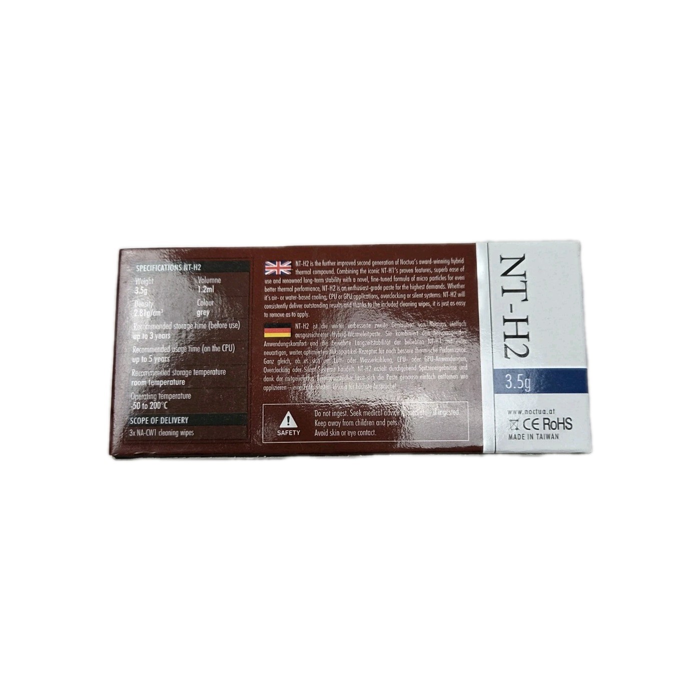 Noctua NT-H2 3.5g Thermal Compound Paste Enthusiast High Grade Wipes Included