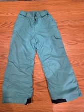 Columbia Turquoise Snow Pants waterproof girl  s XS 6/6X L 27.5 ''