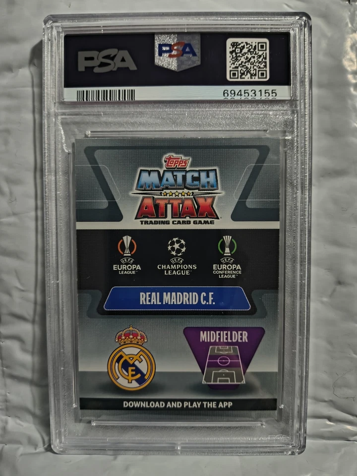 2021 Match Attack UEFA Eden Hazard Limited Edition Gold #LE26 PSA 9 - Image 2 of 2