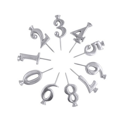 Mariposa Brillante Silver Number Candle Holder Set - Numbers 1-10