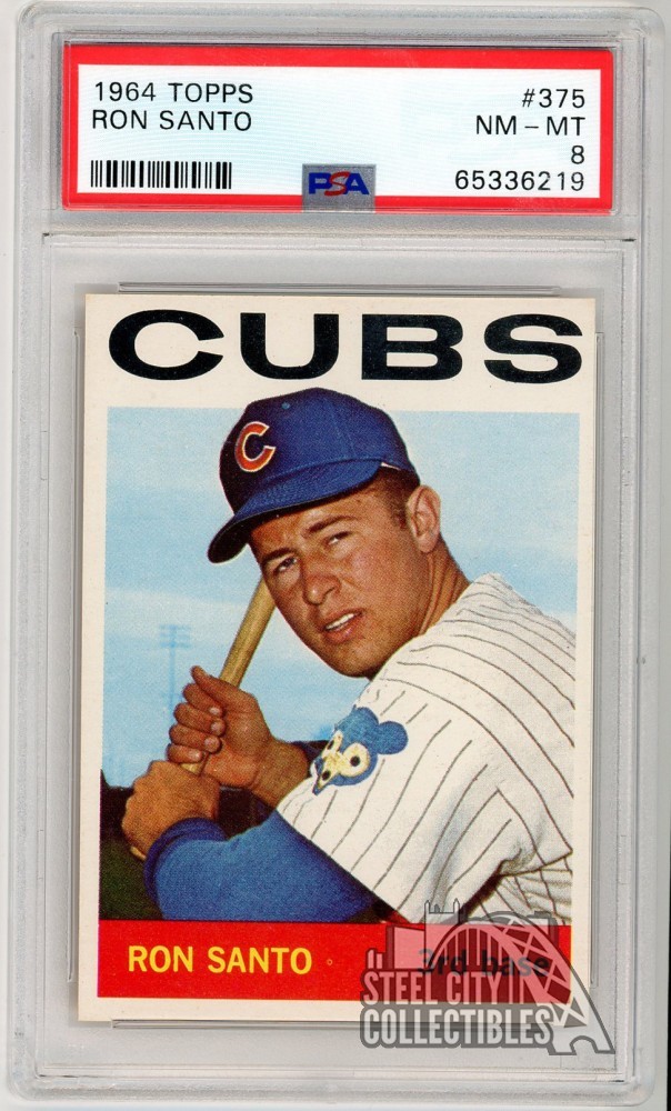 Ron Santo 1964 Topps Card #375 PSA 8 NM-MT