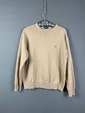 Gant Mens Sweater Size L Beige Crew Neck Long Sleeve Pullover Jumper