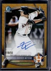 2025 Bowman Draft Xavier Neyens Chrome Auto Gold Wave Refractor 1st #/50 Astros