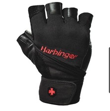 Harbinger Pro Muñequera Guantes de Fuerza Guantes de Entrenamiento Fitness Levantamiento Mediano