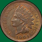 1904 RB Red Brown Indian Head Cent Uncirculated UNC Coin #32641