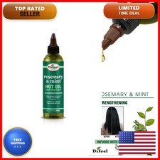 Difeel Hot Oil Hair Treatment Rosemary Mint Biotin 8 oz Dry Damaged Hair