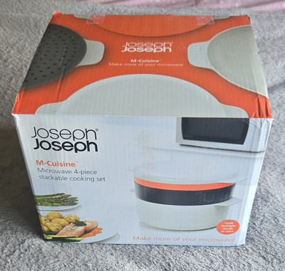 Joseph Joseph M-Cuisine 4-Piece Stackable Microwave Cooker Stone/Orange