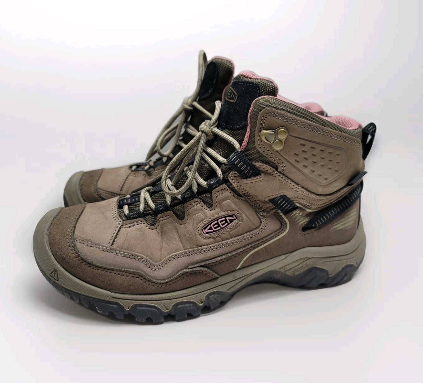 Scarpe stivali da trekking Keen Targhee IV Mid WP donna 10 5 W Brindle nostalgia rosa