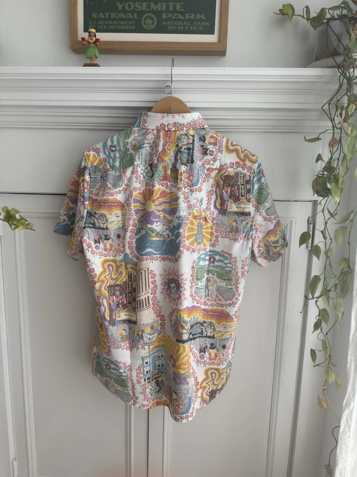 Reyn Spooner GRATEFUL DEAD 60TH Hawaiian Shirt Button Up Medium Limited edition - Image 3 of 4
