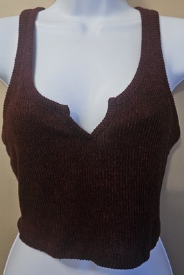 Colsie Women's Size S Cropped Ribbed Tank Top