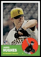 2012 Topps Heritage #184 Jared Hughes RC Pittsburgh Pirates NM+