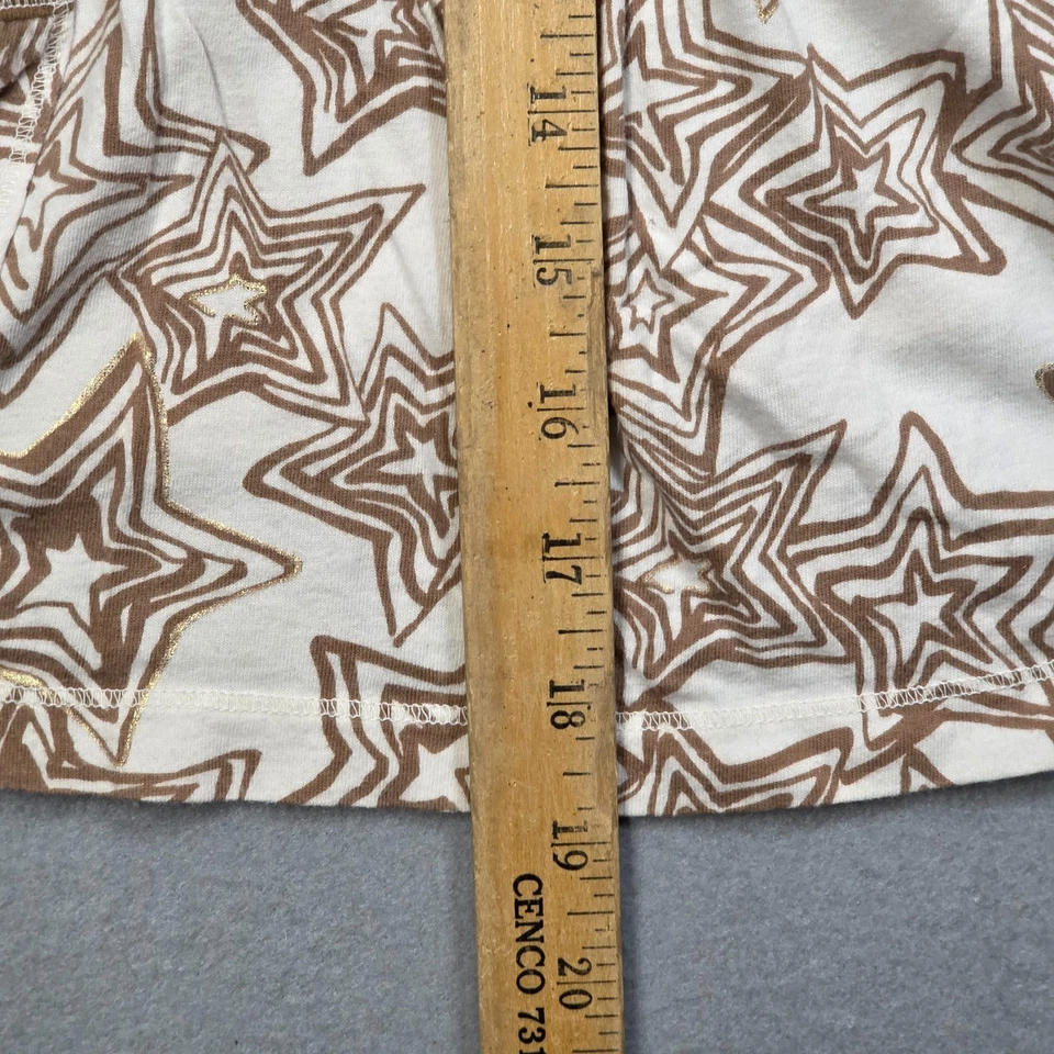 Top Cami Babydoll Hollister Vintage Y2K Talla M Marrón Estampado Concha de Mar Bella Swan Foto 4 de 4