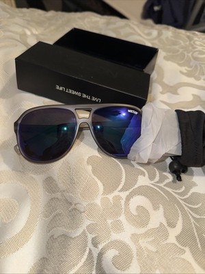 Nectar Penn Polarized Sunglasses Unisex Round Smoke Gray Black Lens Activewear