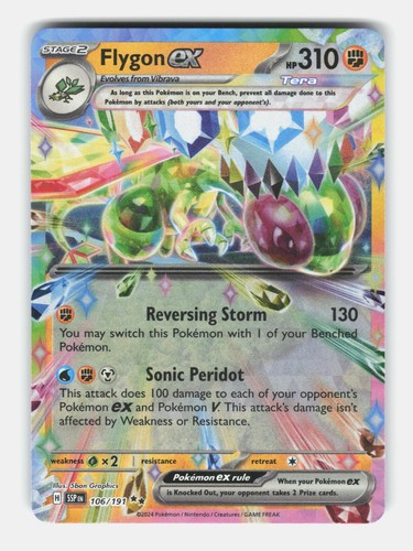Flygon ex 106/191 Double Rare Surging Sparks Pokemon Holo Near Mint