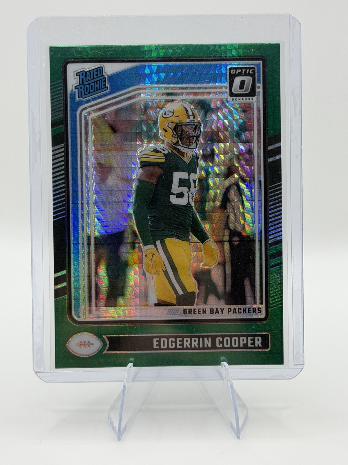 2024 Panini Donruss Optic - Rated Rookie Edgerrin Cooper #231 Green Hyper Prizm